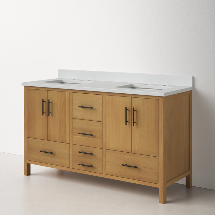 AllModern Kiara 60'' Double Bathroom Vanity With Top & Reviews | Wayfair